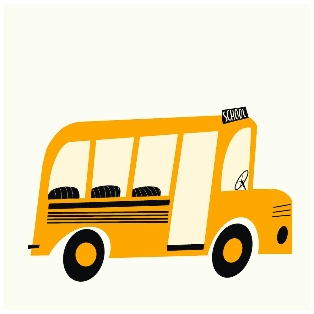 All Together School Bus Square