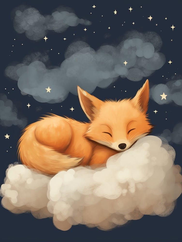 Baby Fox 9 Sleeping In The Clouds