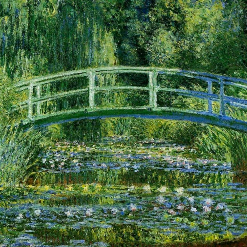 Claude Monet, The Japanese Bridge (The Water-Lily Pond), 1899 Original Reproduction HD Print, Remastered Immaculate