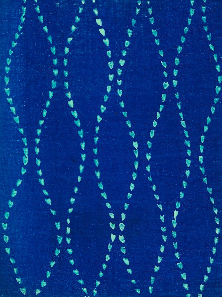 Vintage Ukiyo-e Woodblock Print Of Japanese Textile, Shima Shima, Furuya Korin (278)