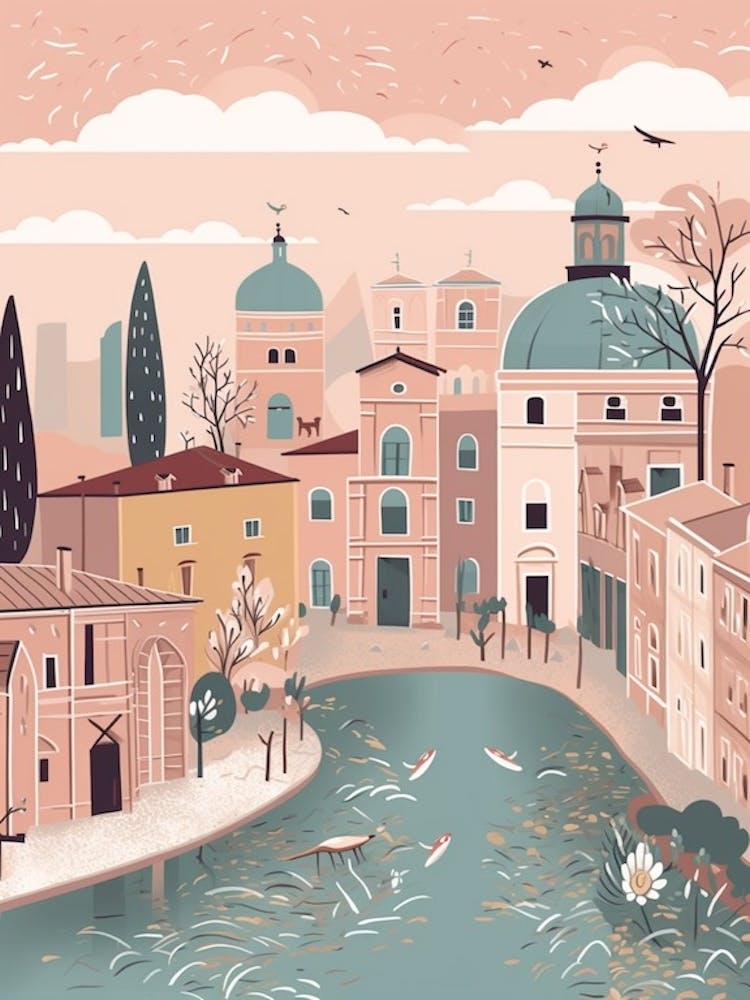 Padua, Italy Illustration