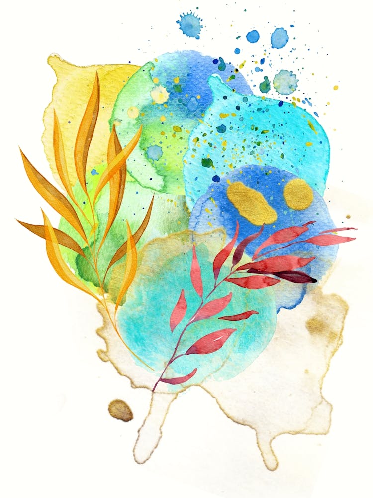 Bohemian style watercolor. 1