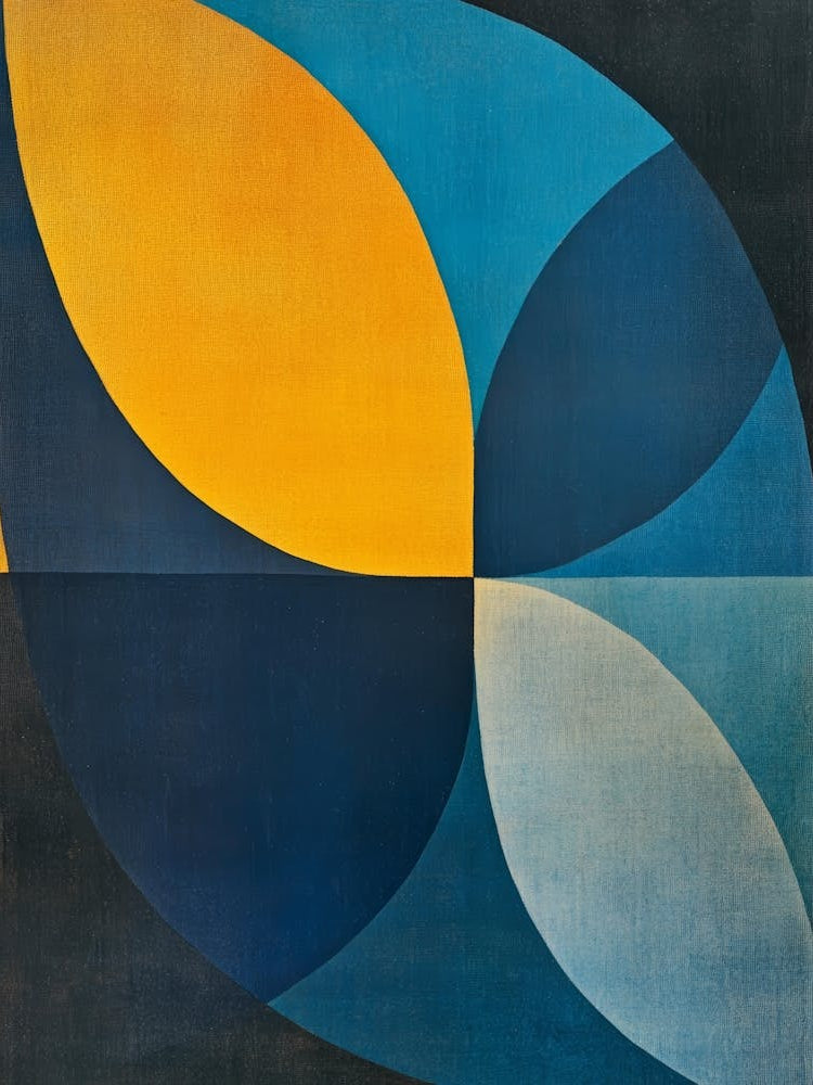 Abstract Blue And Yellow Painting 1
