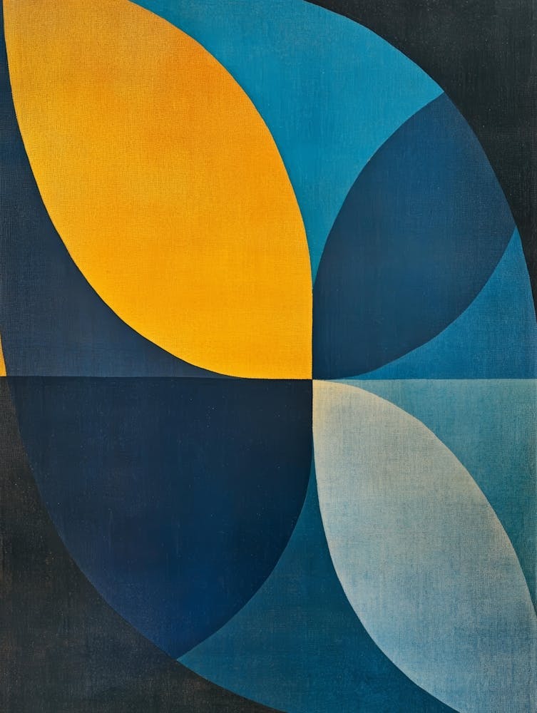 Abstract Blue And Yellow Painting 1