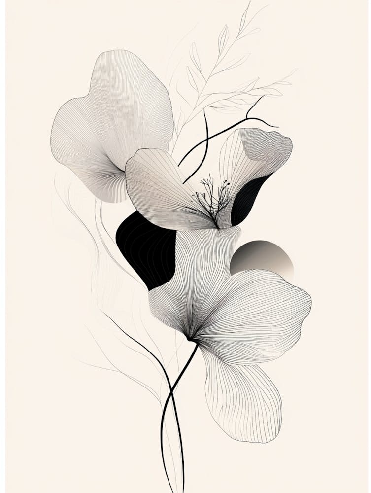 Black And White Flowers 2