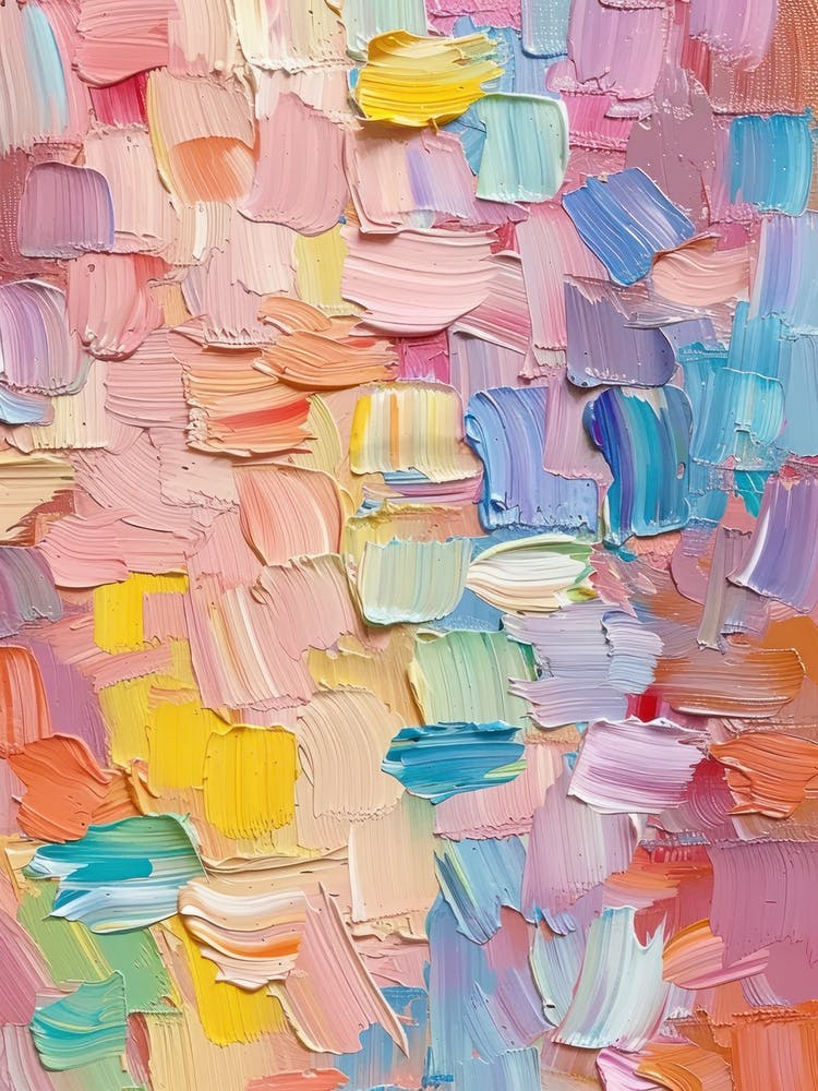 Pastels Impasto Paint Brush Strokes 1