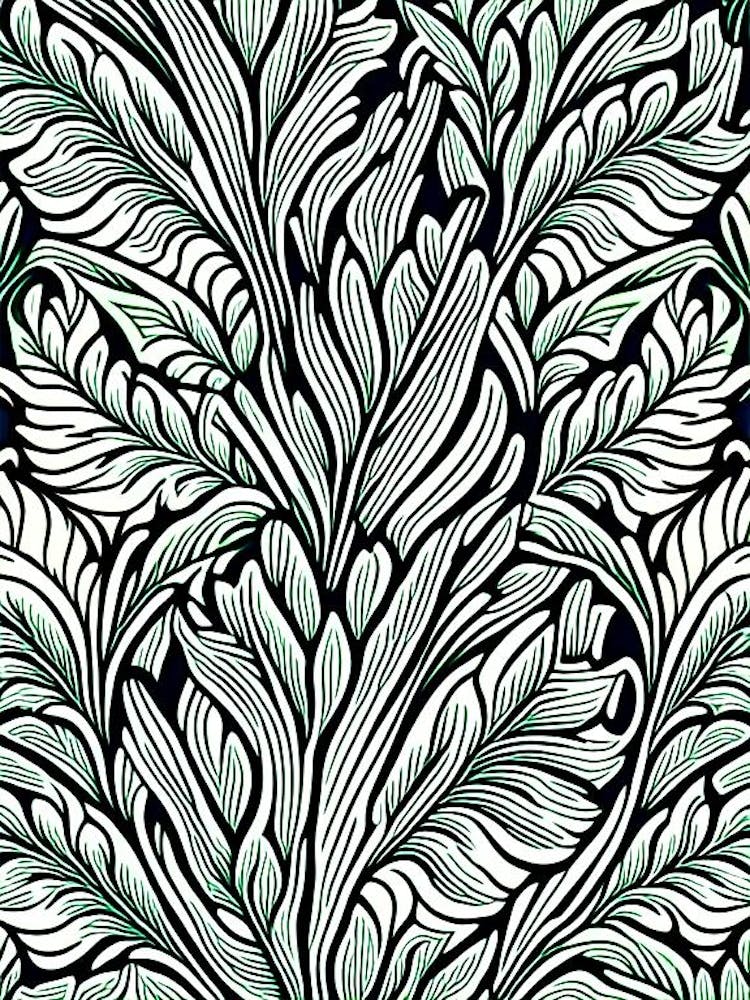Shamrock Leaf William Morris Inspired 3
