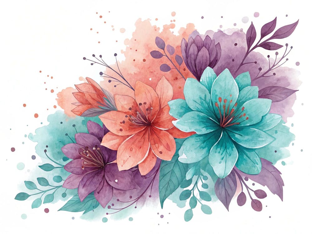 Watercolor Flowers 2