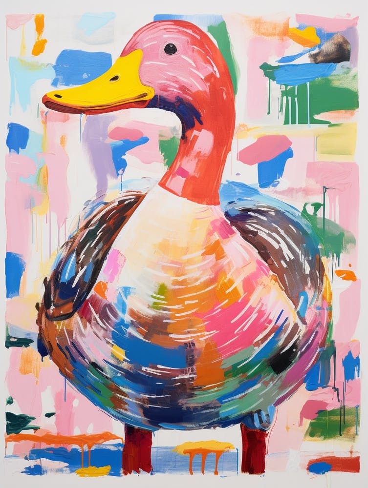 Colourful Bird Painting Goose 1