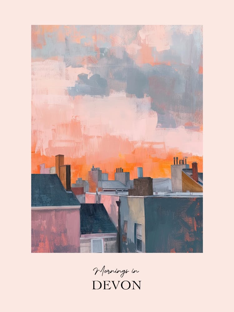 Mornings In Devon Rooftops Morning Skyline 1
