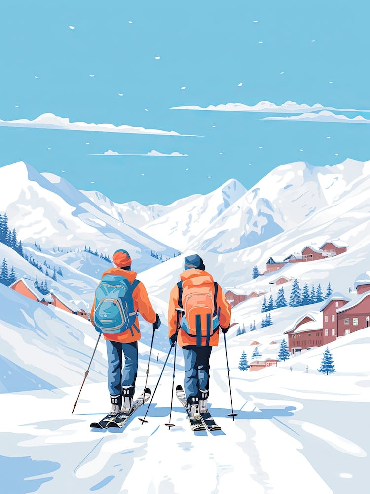 Grandvalira   Andorra, Ski Resort Illustration 3