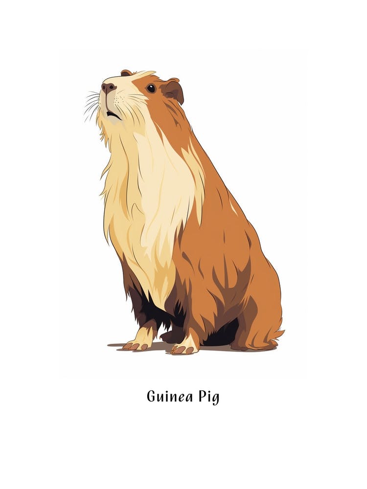 Guinea Pig Kids Animal Poster