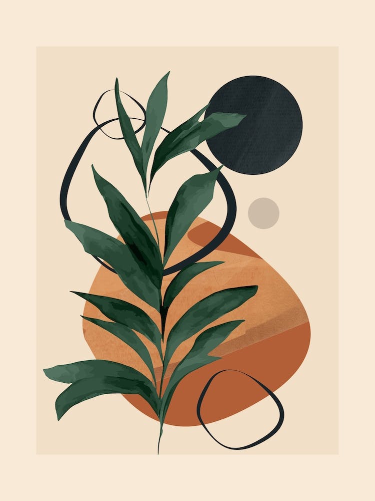 Tropical Leaf Abstract Art 39