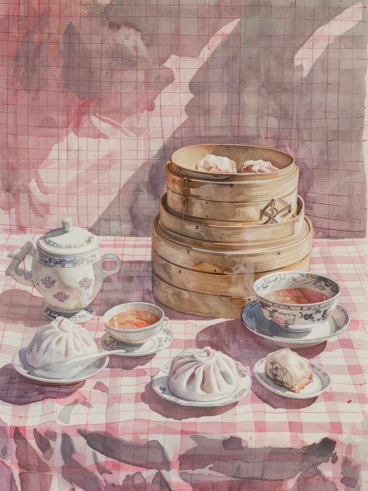 Pink Breakfast Food Dim Sum 3