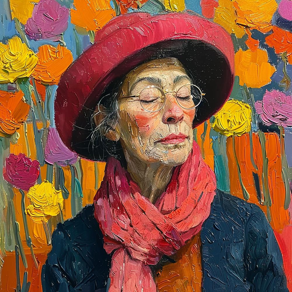 Woman In A Red Hat