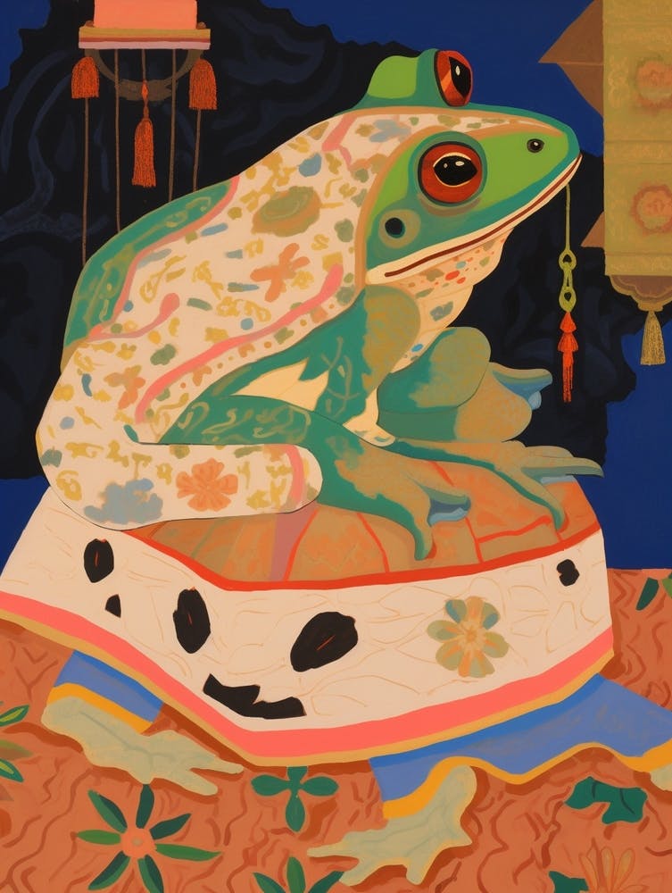 Maximalist Animal Painting Frog 3