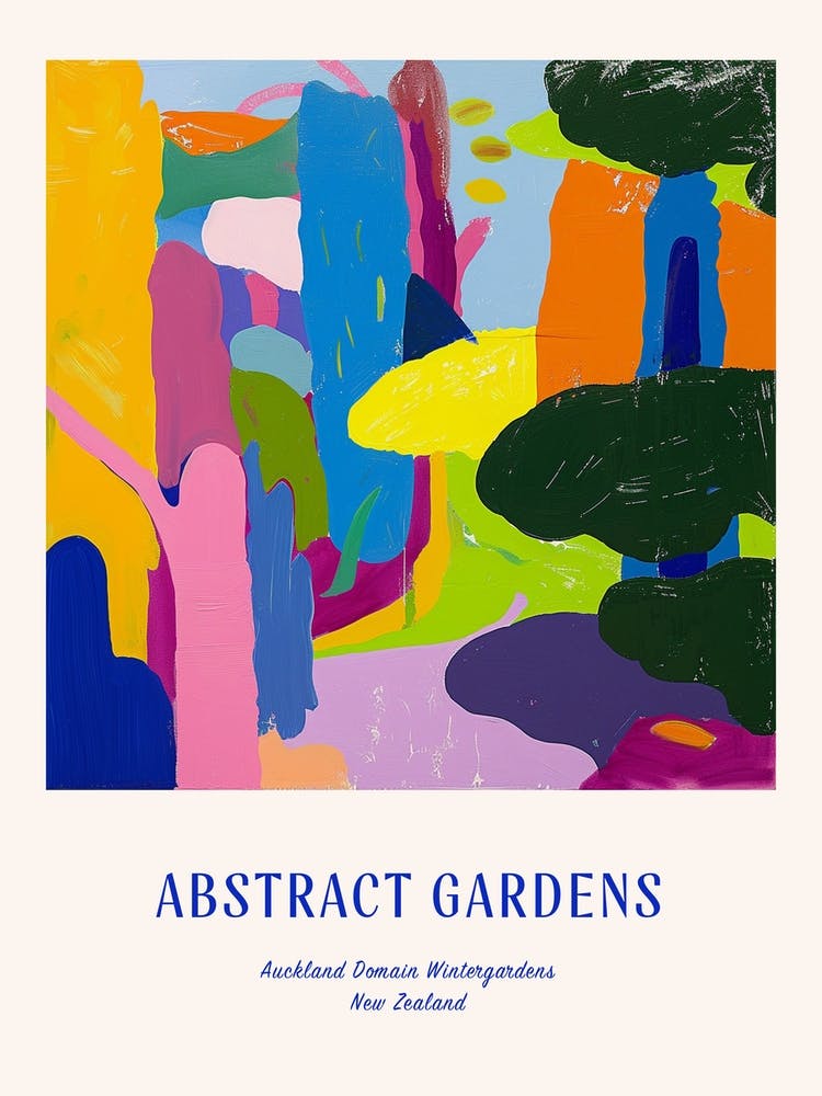 Colourful Gardens Auckland Domain Wintergardens 1 Blue Poster