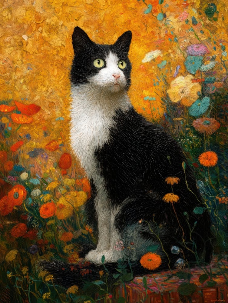 A black and white cat 3