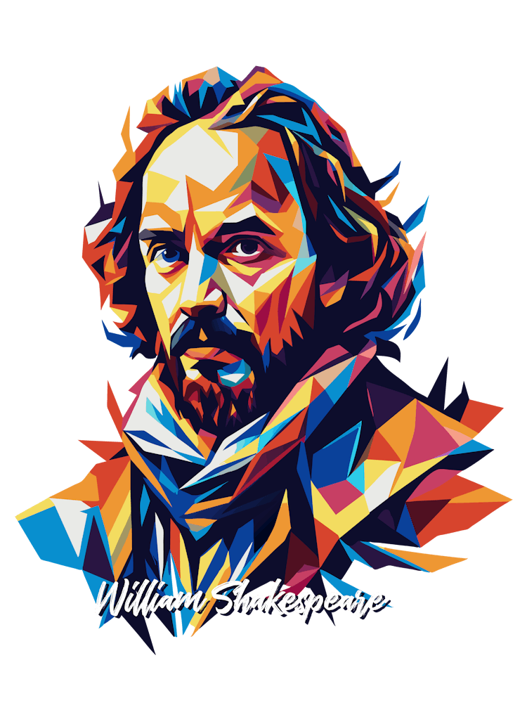William Shakespeare 02 Portrait WPAP Pop Art