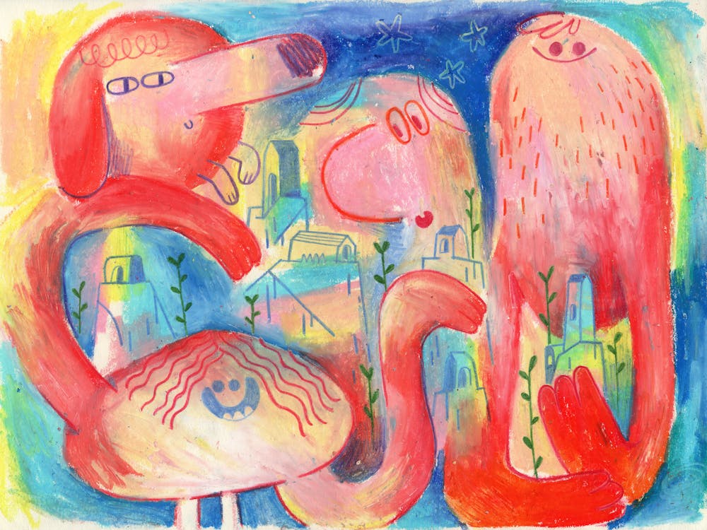 Happy town creatures