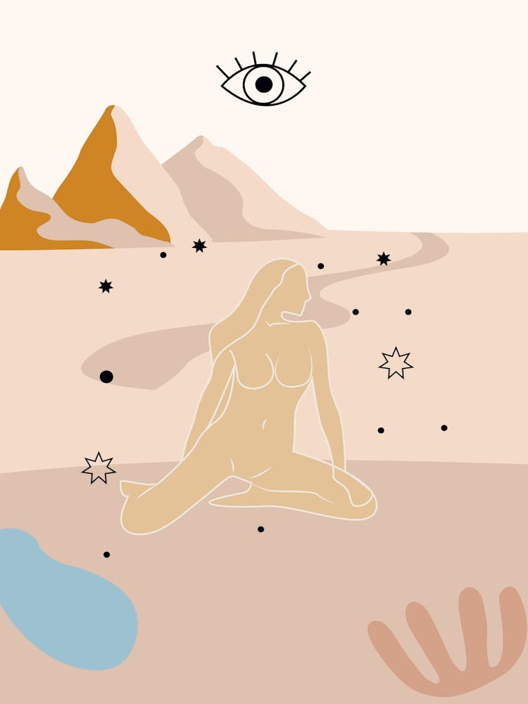 Aphrodisiac. Boho Mystical Girl — boho poster, boho wall art