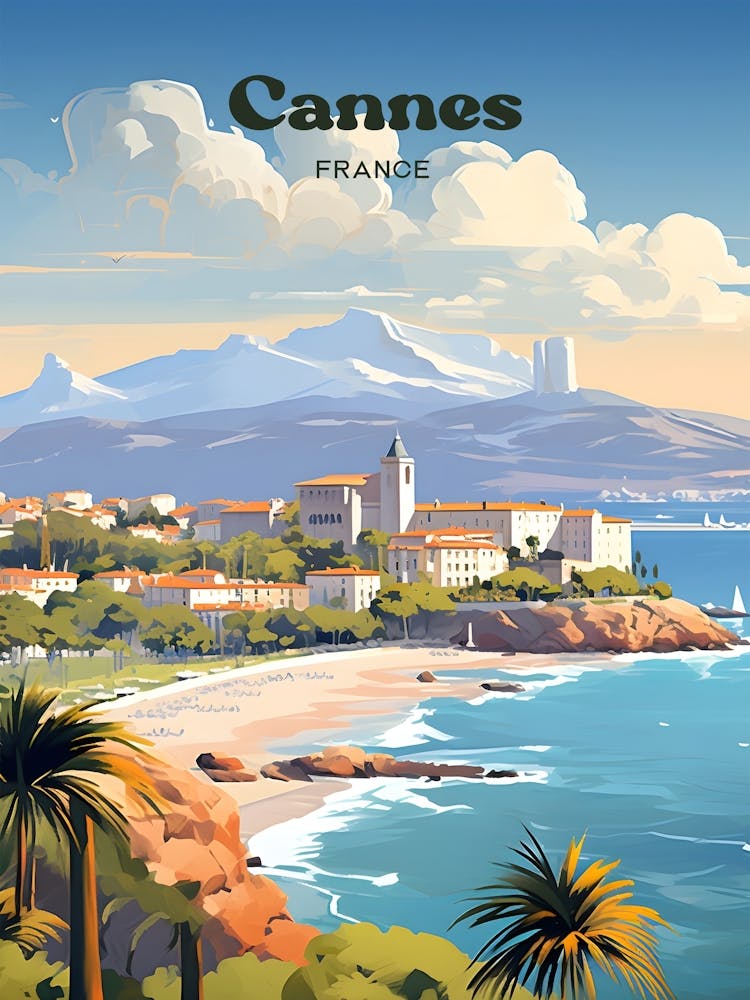 Cannes France 2 Travel Poster 3 4 Resize