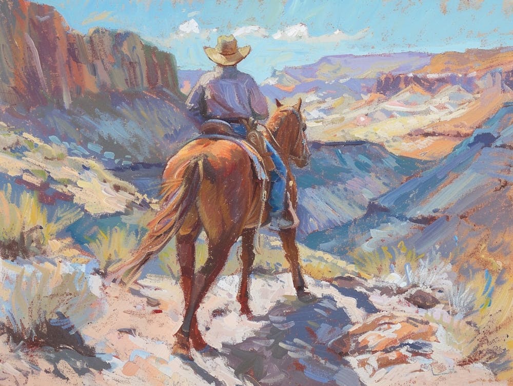 Cowboy In Red Rock Canyon Nevada 1