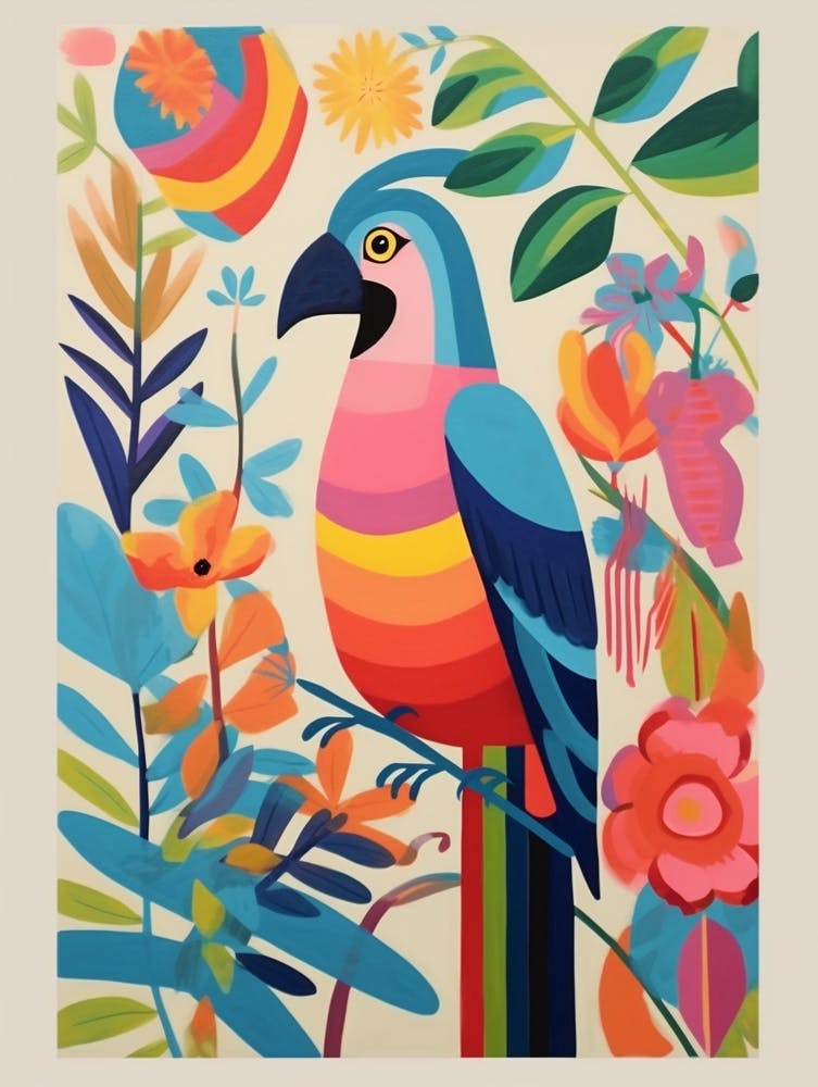 Colourful Scandi Bird Macaw 2