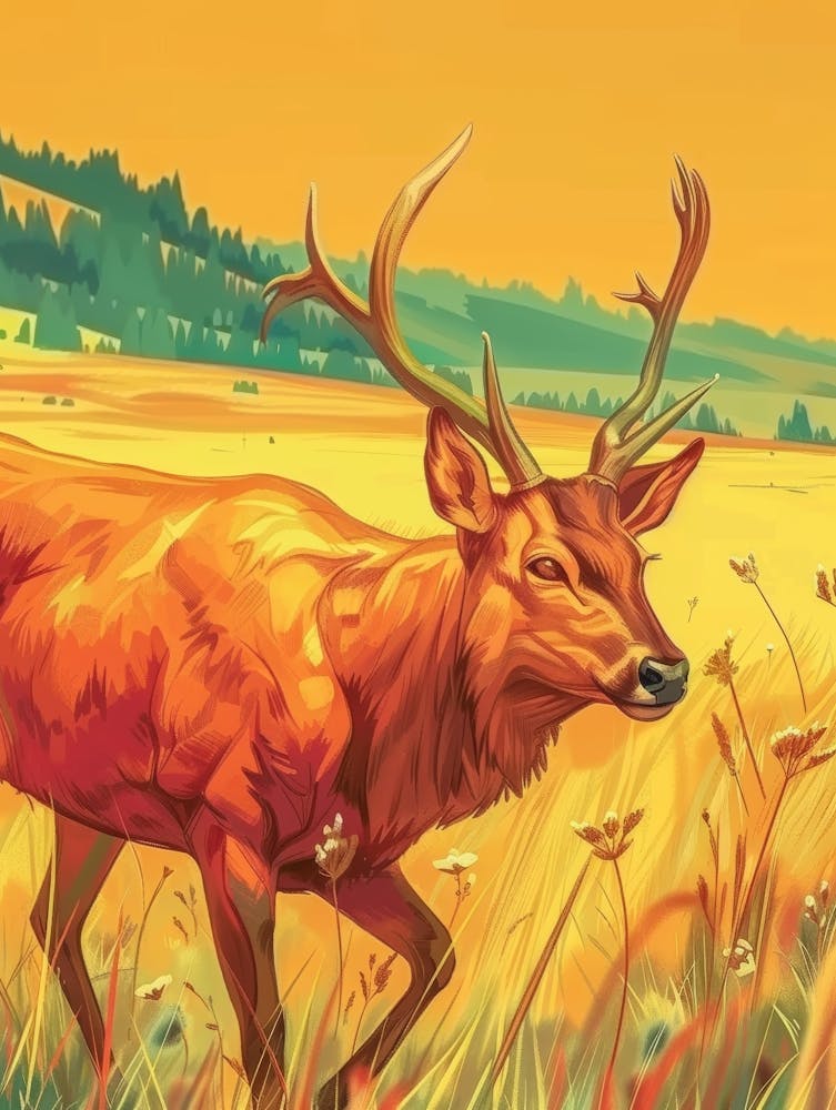 Deer In The Field