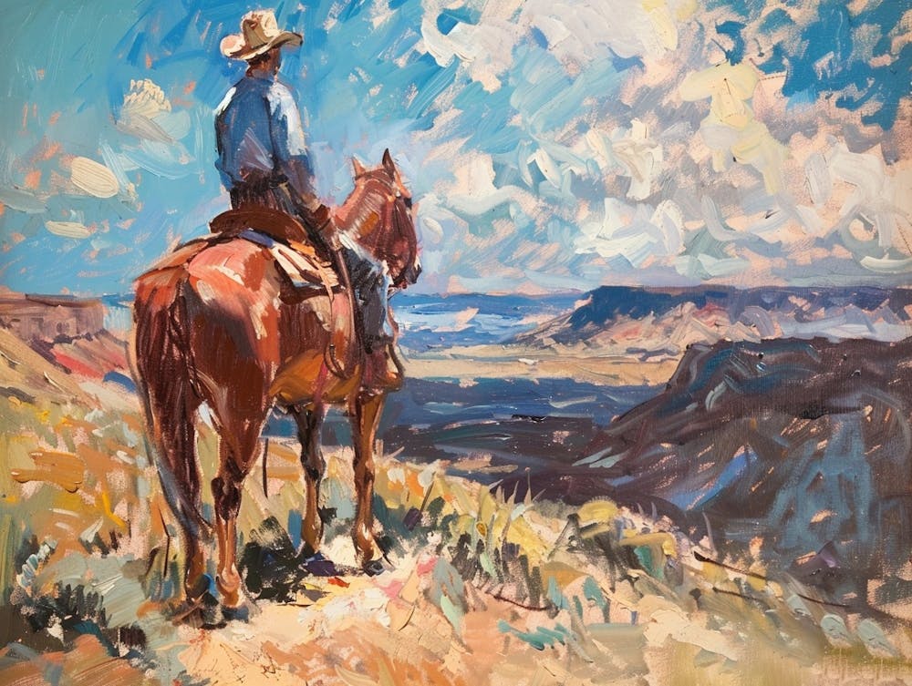 Cowboy In Mojave Desert Nevada 1