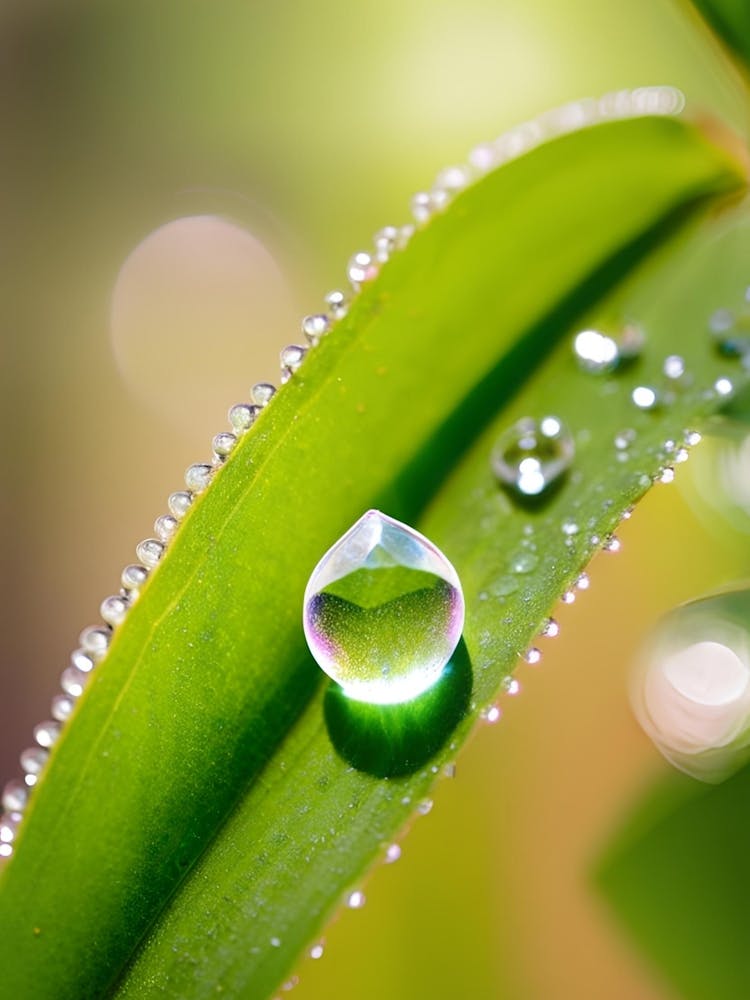 Water Drop On Leaf