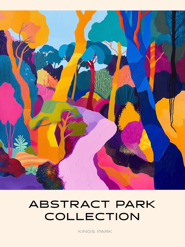 Abstract Park Collection Poster Kings Park Perth Australia 2