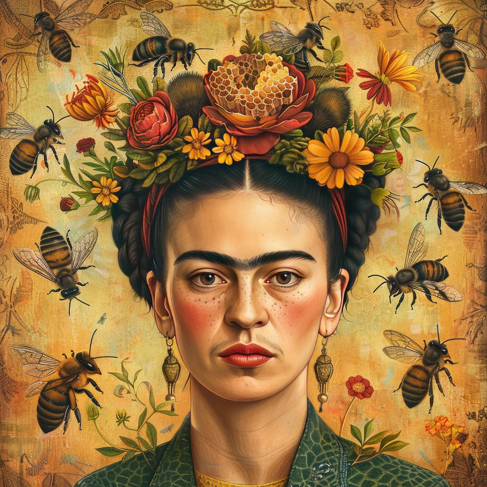 Frida Kahlo und die Bienen. Tierschutzserie.