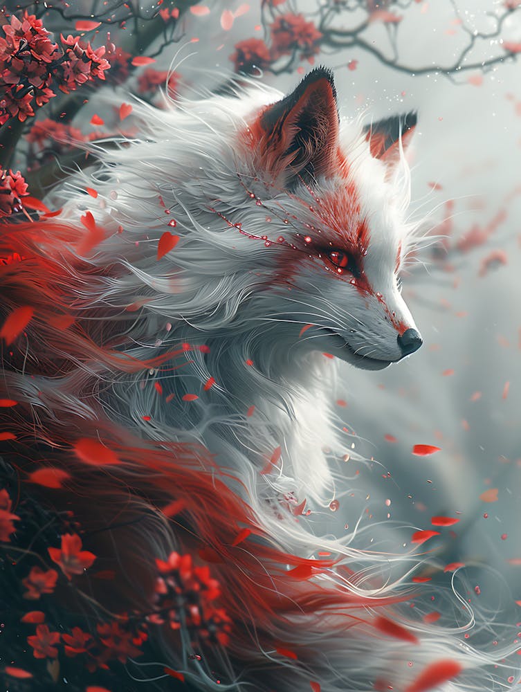 Beautiful Fantasy White Fox 18