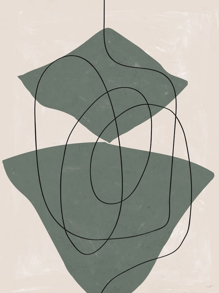 Abstract Green Shapes