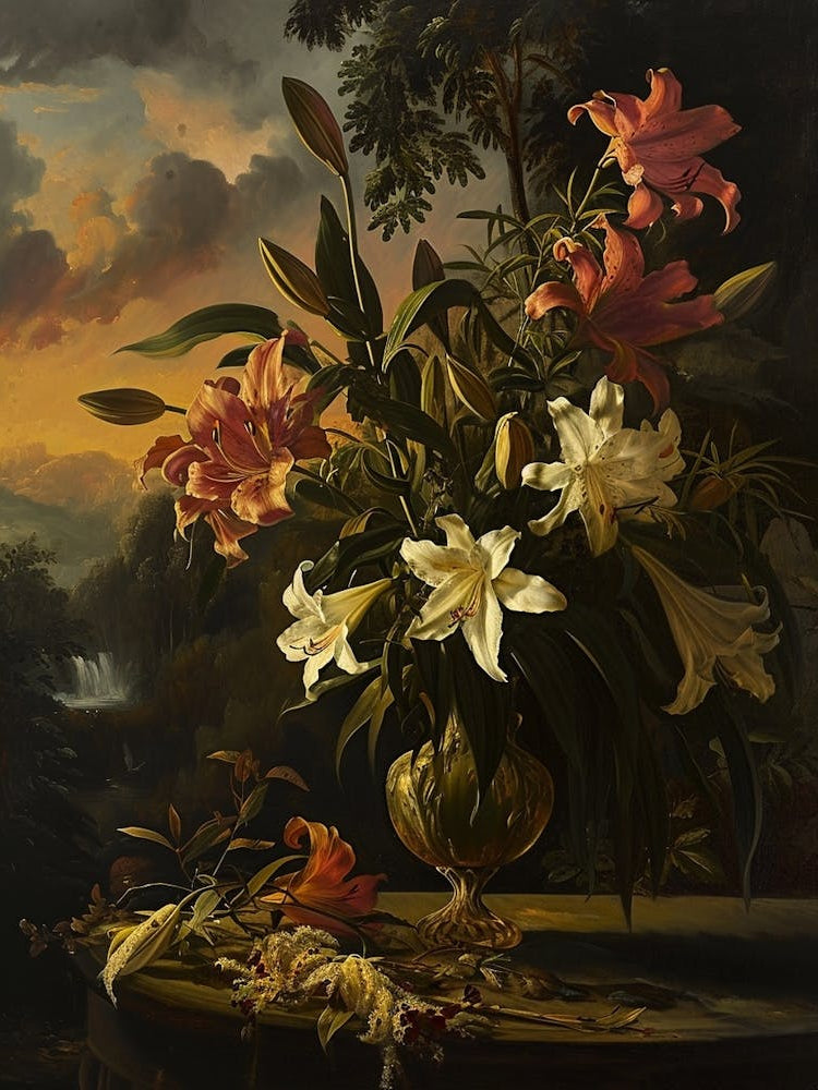 Baroque Floral Still Life Lily 2