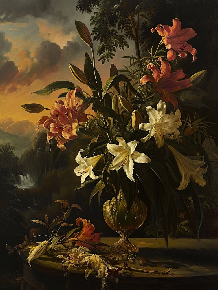 Baroque Floral Still Life Lily 2