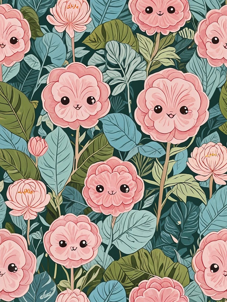 Kawaii Smiling Flowers