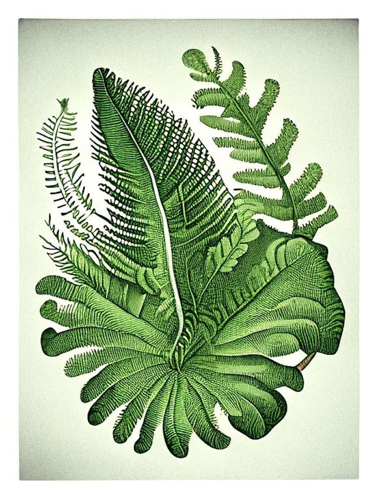 Rock Cap Fern 1 Vintage Botanical Poster