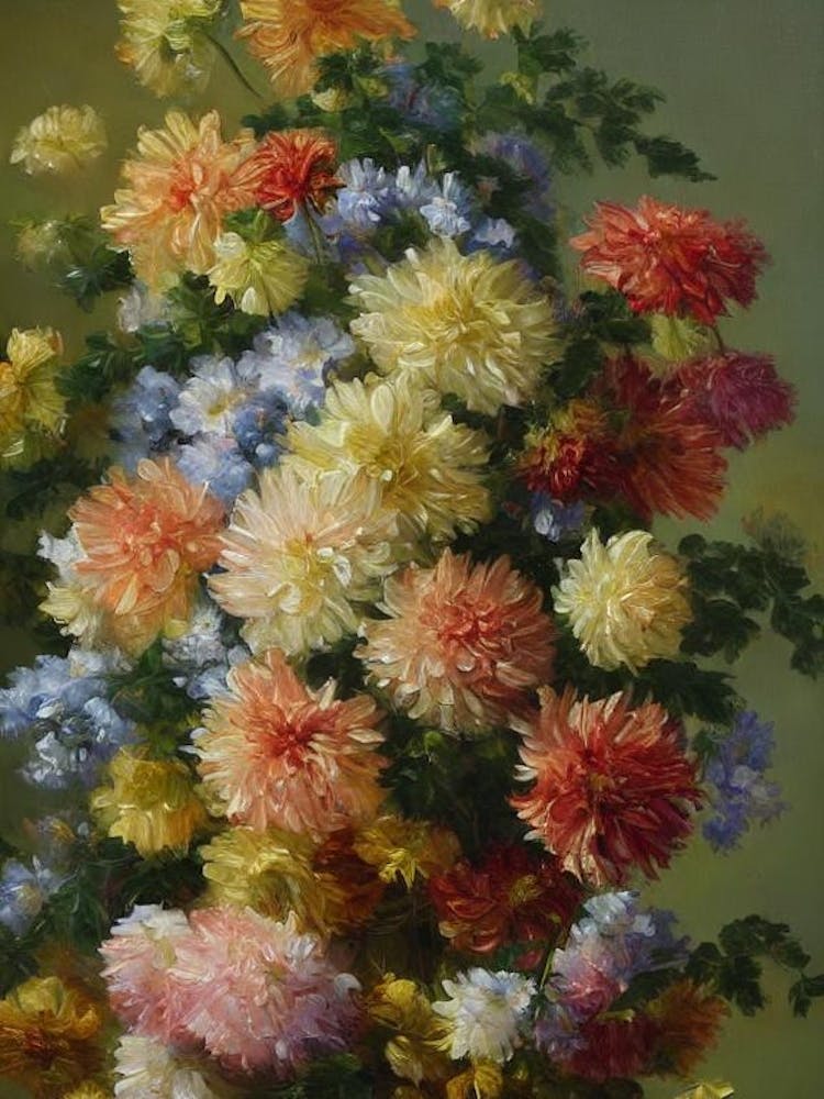 Chrysanthemen Gemälde 3