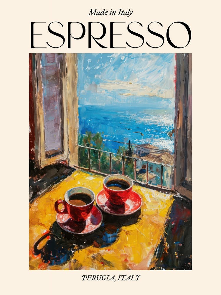 Perugia Espresso Made In Italy 3 Poster