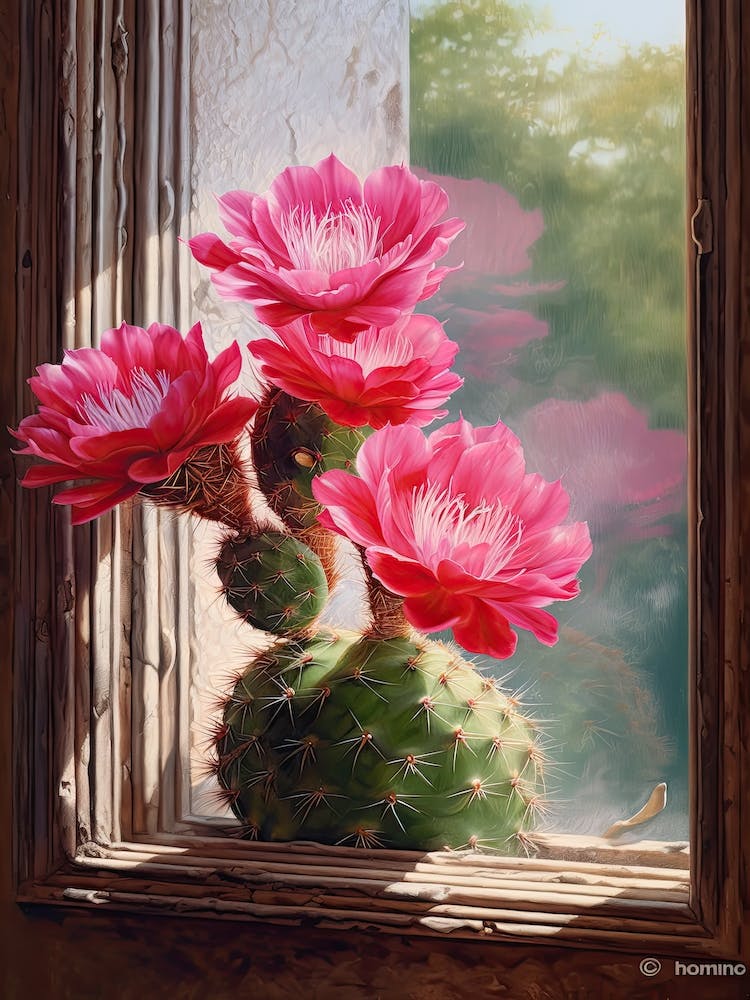 Rebutia Cactus On A Window  1