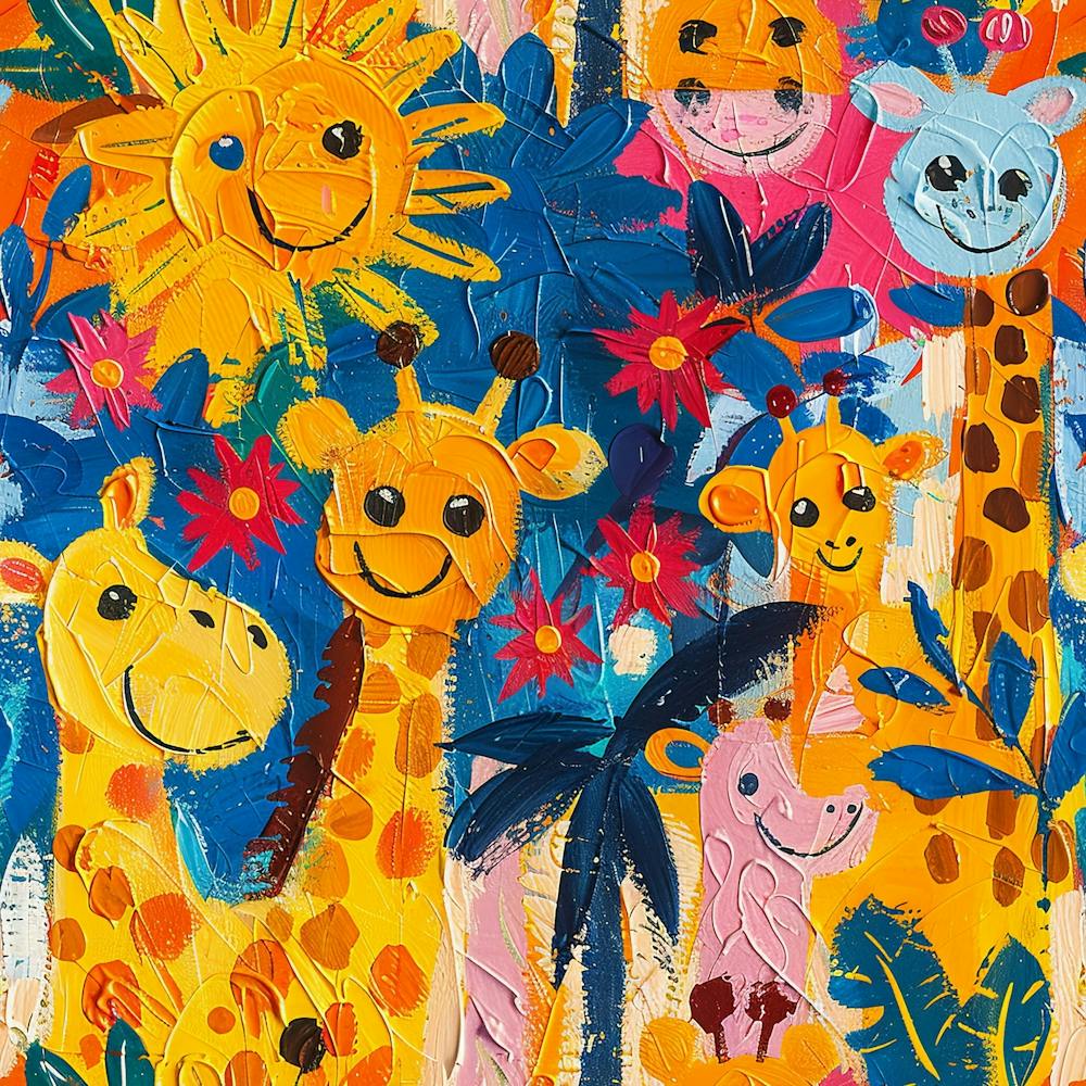 Giraffes In The Jungle