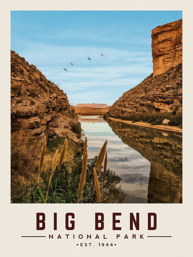 Big Bend Minimalist Travel Poster