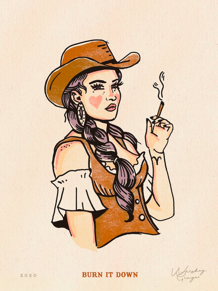 Rebel Romantics Burn It Down Cowgirl