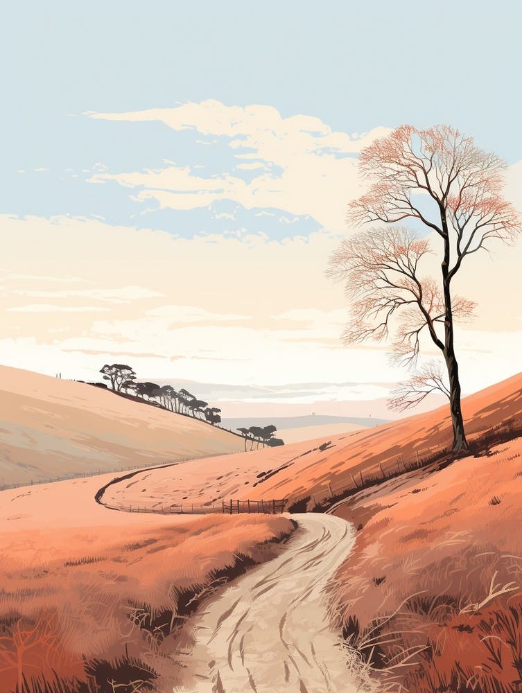 The Shropshire Way England 4 Hiking Trail Landscape