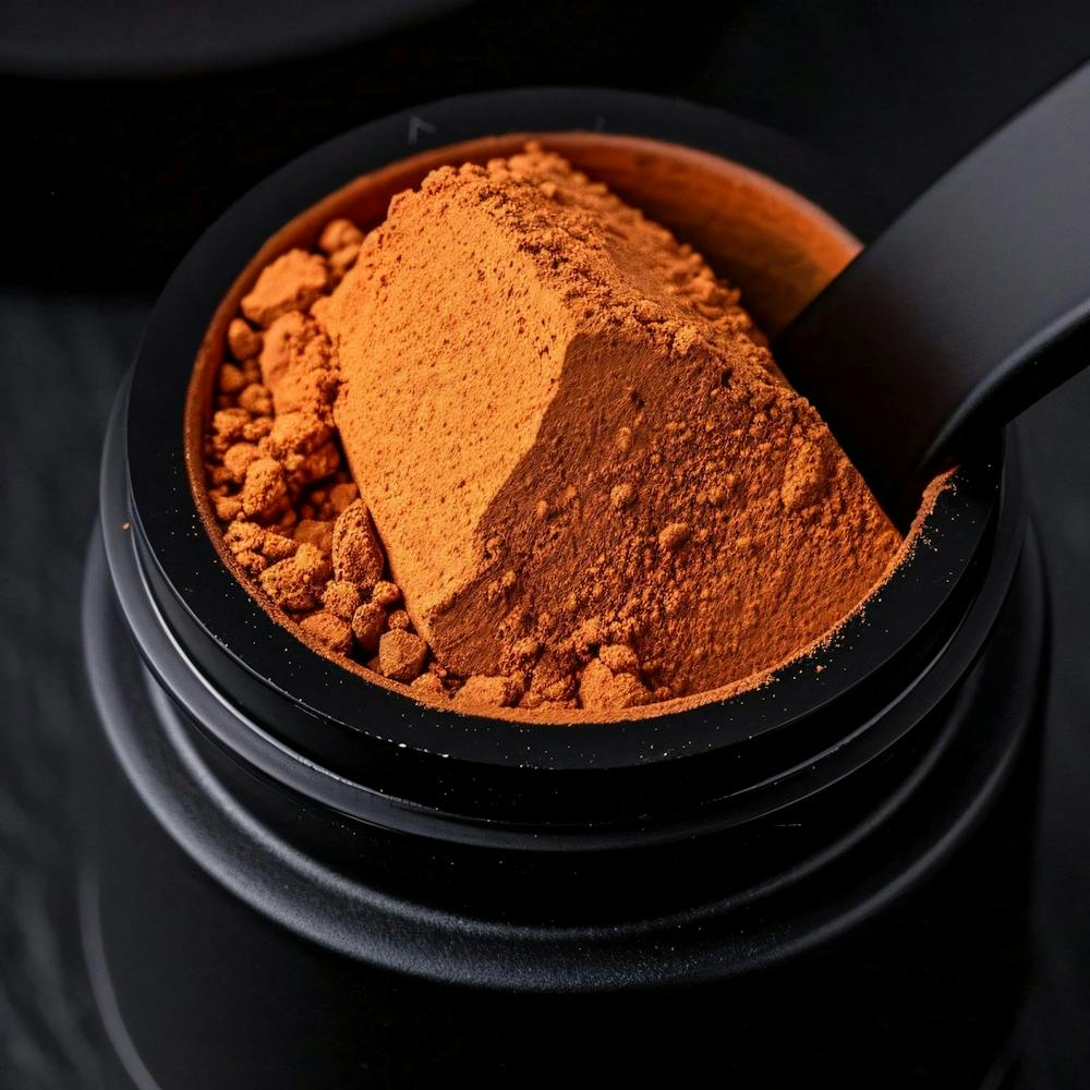 Orange Powder In A Jar