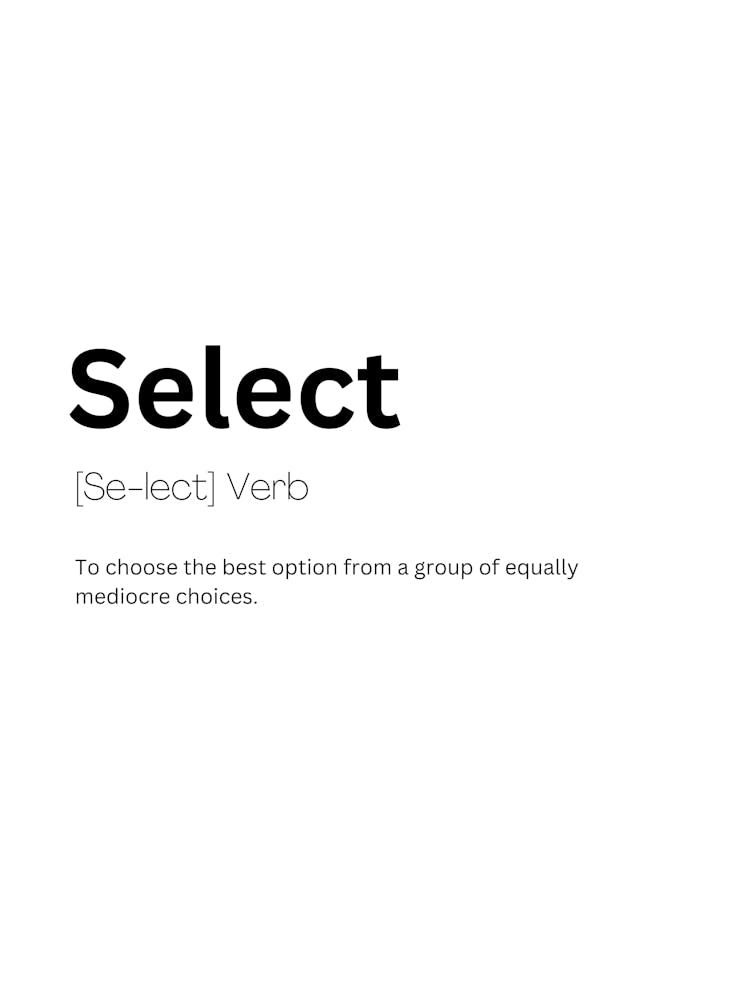 Select Definition Meaning Art Print by Kaigozen – Fy!
