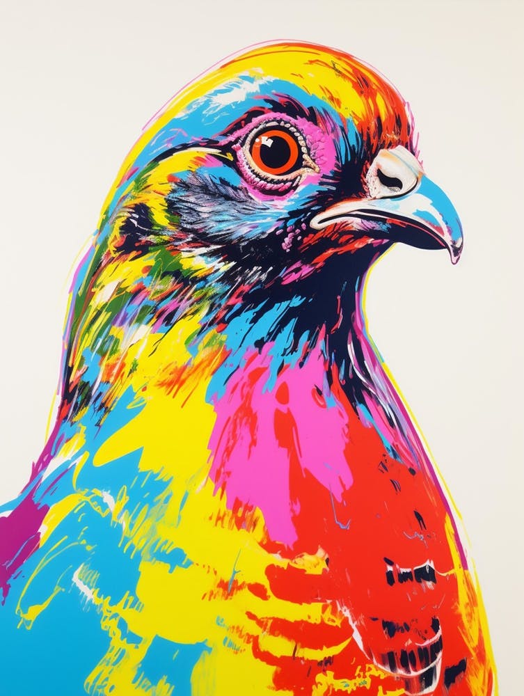 Andy Warhol Stil Vogel Raufußhuhn 4