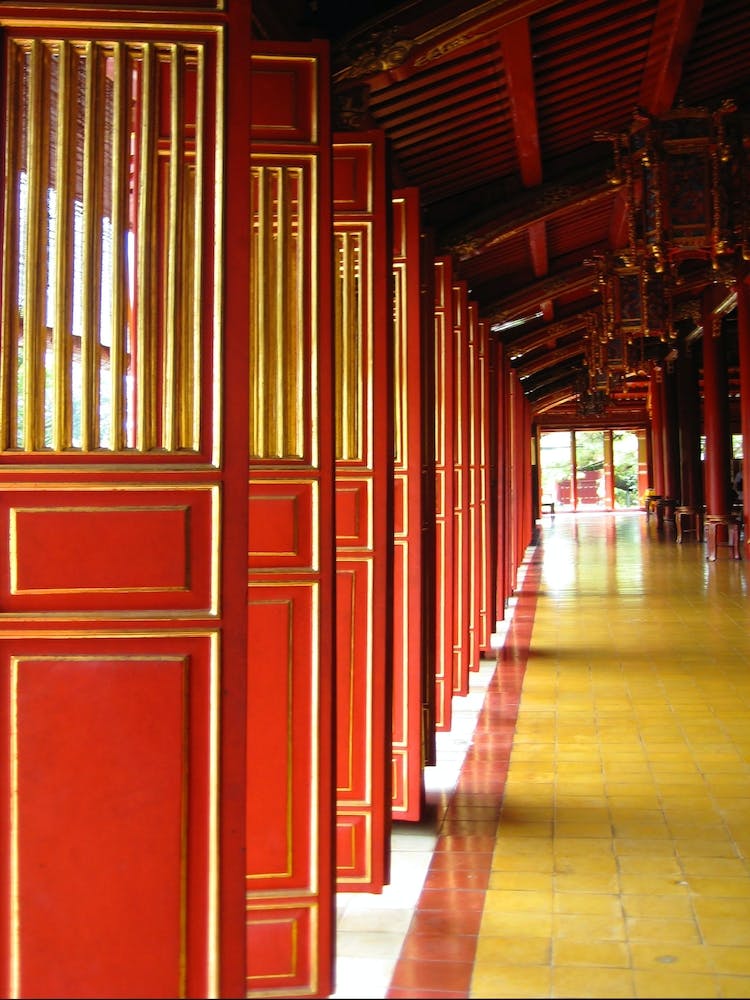 Red Doors In Vietnam